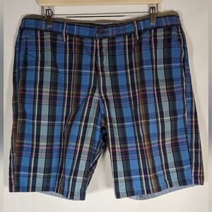 Tommy Bahama Make It Double Men's Reversible Plaid/Striped 8" Shorts Size XL